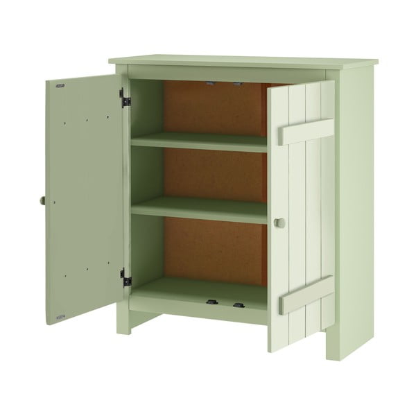 Jasnozielona szafka z litego drewna sosnowego 100x110 cm Bertram – Støraa-image-3