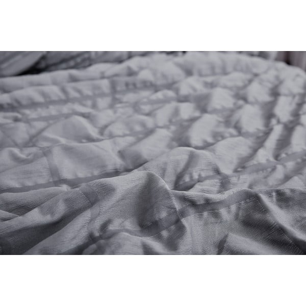 Czarno-szara pościel jednoosobowa z kory 140x200 cm Naomi – My House-image-3