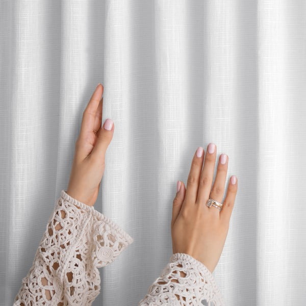 Biała zasłona 140x250 cm Valeta – Restilo-image-2