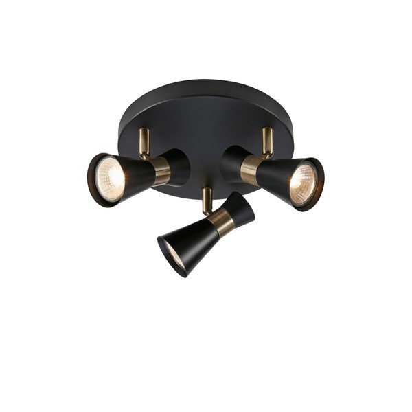 Czarna lampa sufitowa z metalowym kloszem Folie – Markslöjd