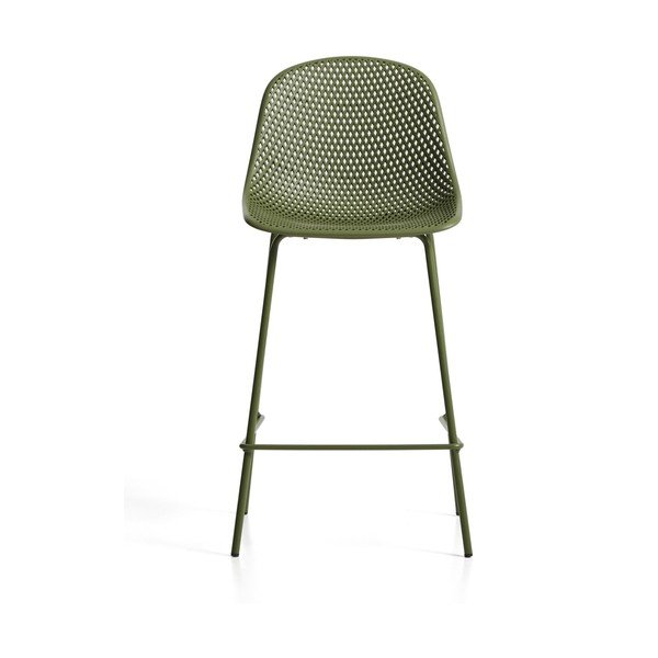Zielony metalowy/plastikowy hoker ogrodowy Quinby – Kave Home-image-2