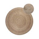 Szarobeżowy okrągły dywan z juty dwustronny ø 200 cm Braided – Hanse Home