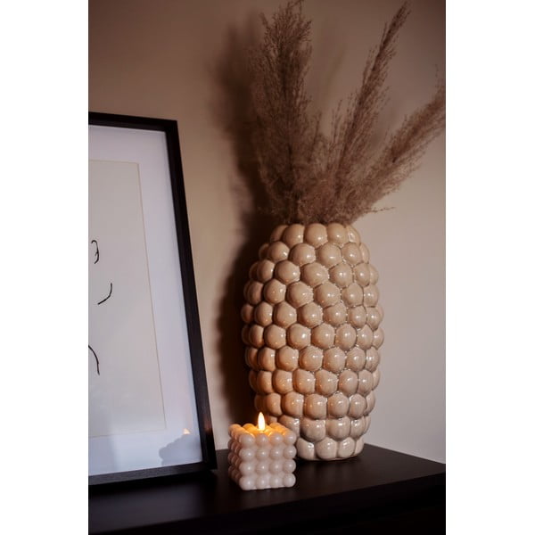 Beżowa woskowa świeca LED Star Trading Flamme Dot, wys. 9,5 cm-image-4