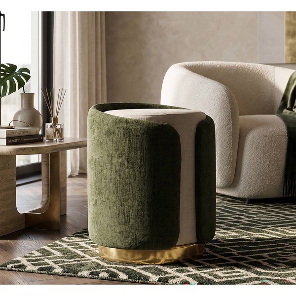 Zielony puf Glam Style – Mauro Ferretti-image-1
