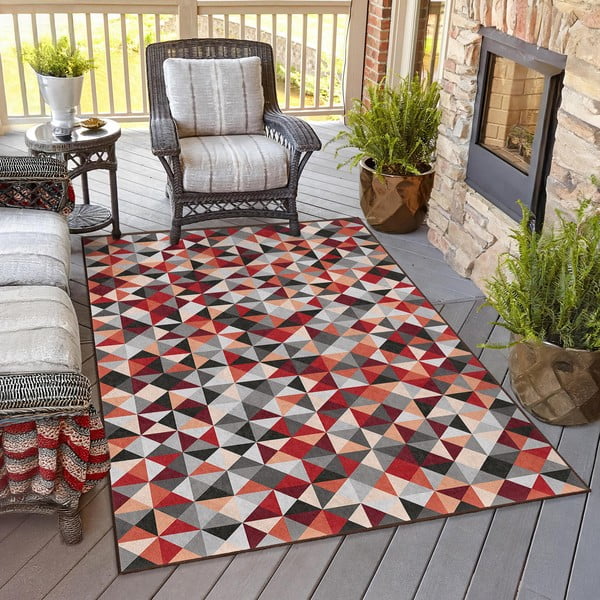 Czerwono-szary dywan odpowiedni do prania 120x180 cm Ignite – Mila Home-image-2