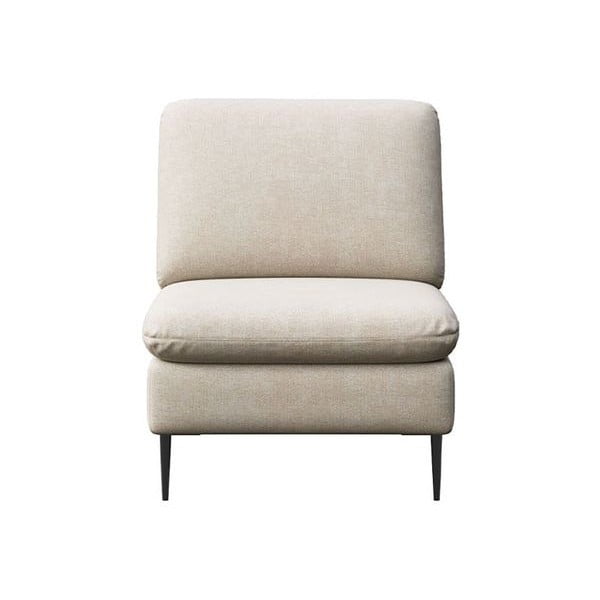 Beżowy fotel z tkaniny szenilowej Belle – Rodier