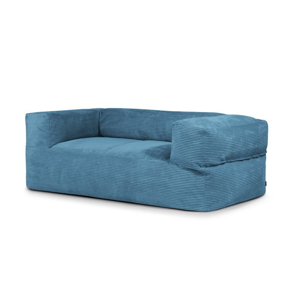 Niebieski sztruksowy worek do siedzenia Sofa MooG – SLOWDOWN