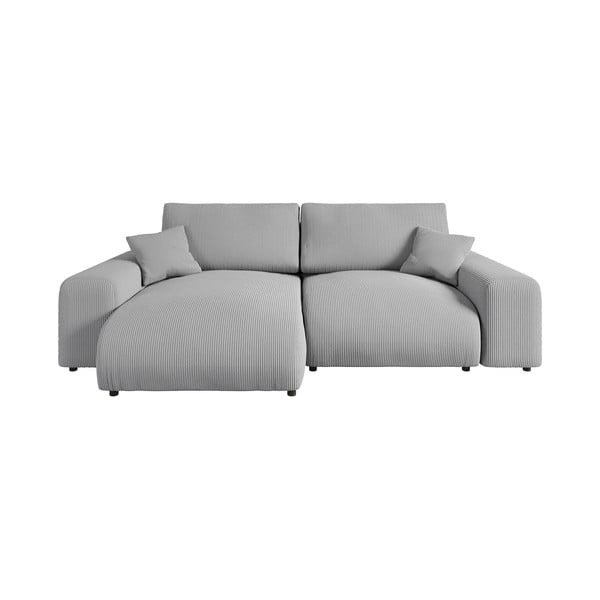 Jasnoszary sztruksowy narożnik (strona zmienna) Justin – Ropez