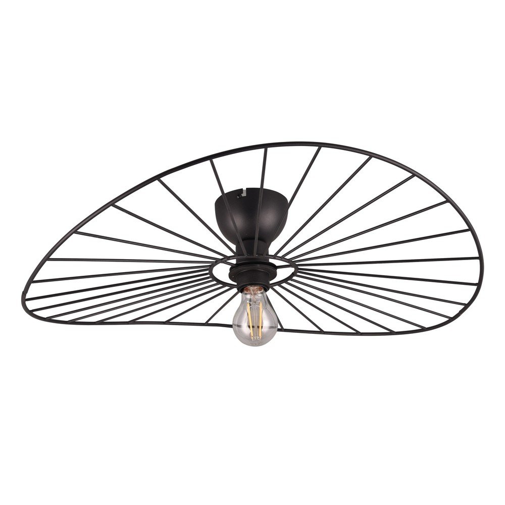 Lampa sufitowa w kolorze matowej czerni ø 60 cm Chapeau – Reality