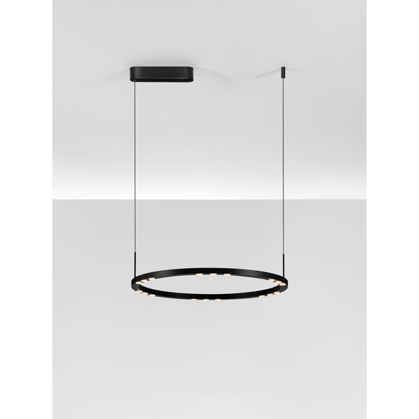 Aluminiowa lampa wisząca LED ze ściemniaczem w kolorze matowej czerni ø 60 cm Lunette – Nova Luce-image-4