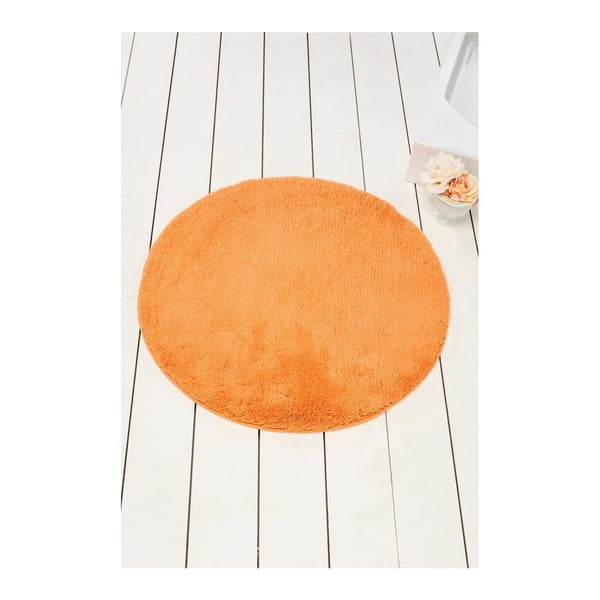 Pomarańczowy dywanik łazienkowy Colors of Cap, ⌀ 90 cm