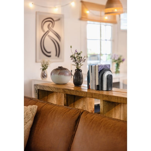 Brązowy kamionkowy ręcznie wykonany wazon Reina – Bloomingville-image-4