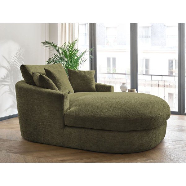 Zielony fotel z tkaniny szenilowej Belem – Bobochic Paris-image-1