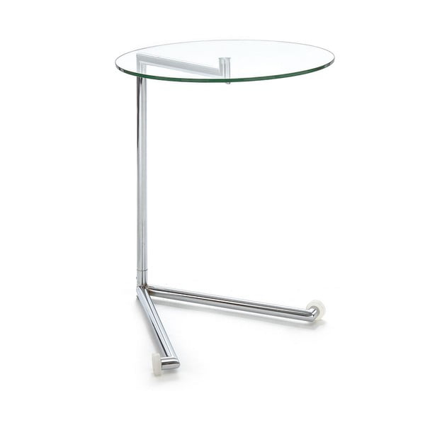Okrągły stolik ze szklanym blatem 46x51 cm Hardy – Tomasucci