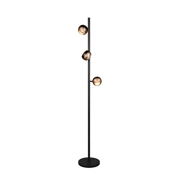 Lampa stojąca LED w czarno-brązowym kolorze (wysokość 150 cm) Orbit – Trio Select-image-1
