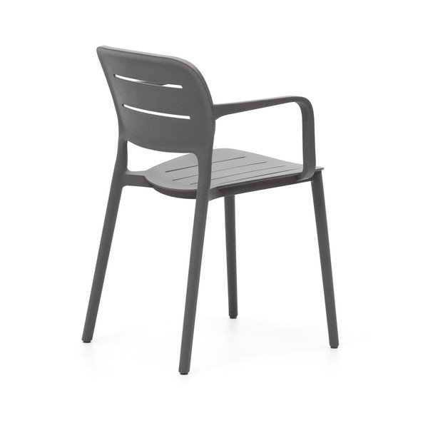 Szare plastikowe krzesło ogrodowe Morella – Kave Home-image-2