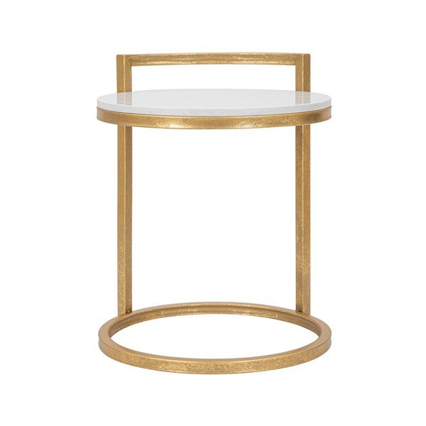 Okrągły stolik z marmurowym blatem ø 40,5 cm Round Marble – Mauro Ferretti-image-3