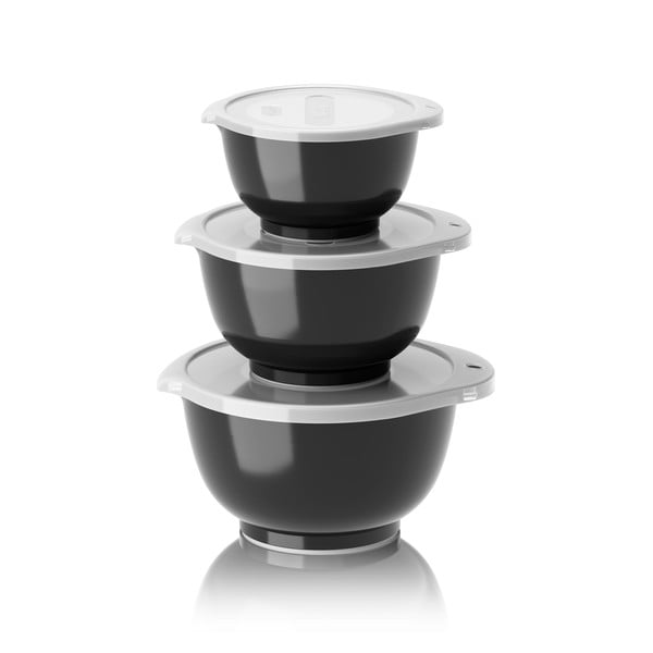 Czarne miski zestaw 3 szt. 750 ml Margrethe Mini – Rosti
