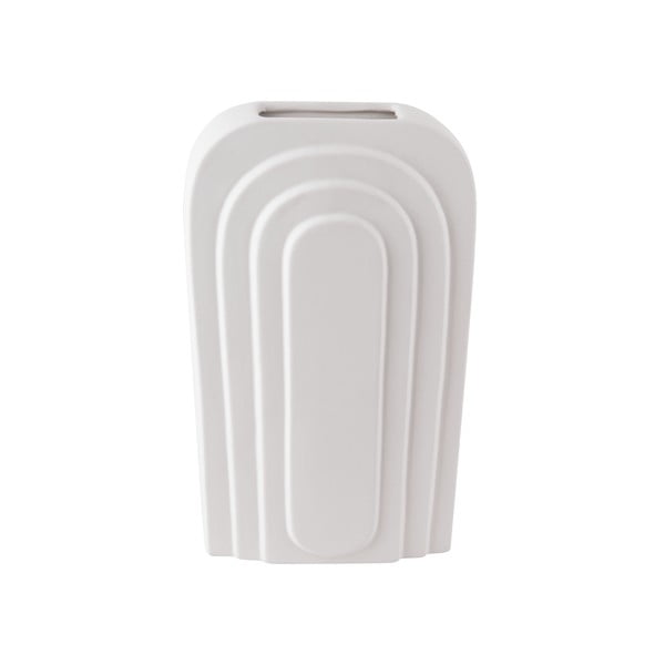 Biały ceramiczny wazon PT LIVING Arc, wys. 18 cm