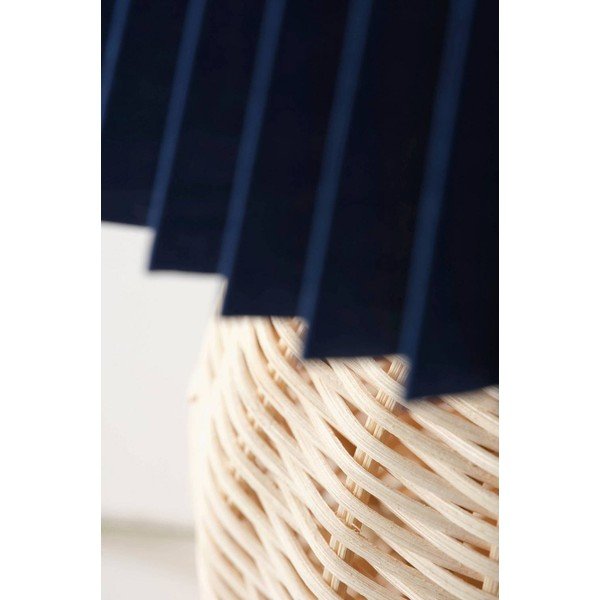 Niebieska/w naturalnym kolorze rattanowa lampa stołowa (wysokość 36 cm) Sisal – Jotex-image-4