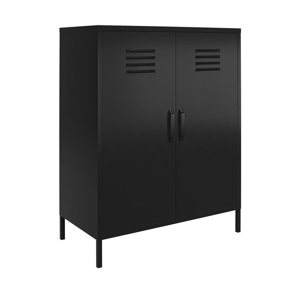 Czarna metalowa szafka 40x102x80 cm Mission District – Støraa-image-2