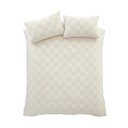Kremowa pościel dwuosobowa z materiału bouclé 230x220 cm Cosy Checkerboard – Catherine Lansfield