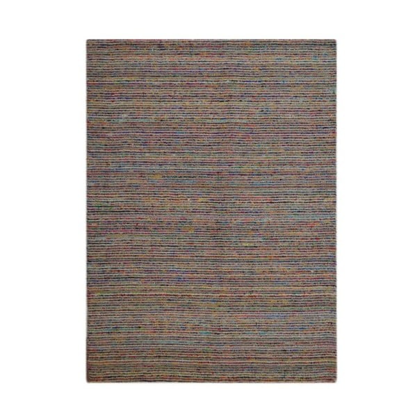 Szary dywan wełniany w paski z jedwabiem The Rug Republic Siska, 230x160 cm