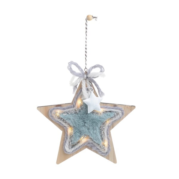 Świąteczna drewniana dekoracja świetlna w kształcie gwiazdy InArt Megan