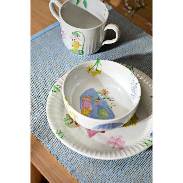 Porcelanowy zestaw naczyń dla dzieci 3 szt. Hammershøi Kids – Kähler Design-image-1