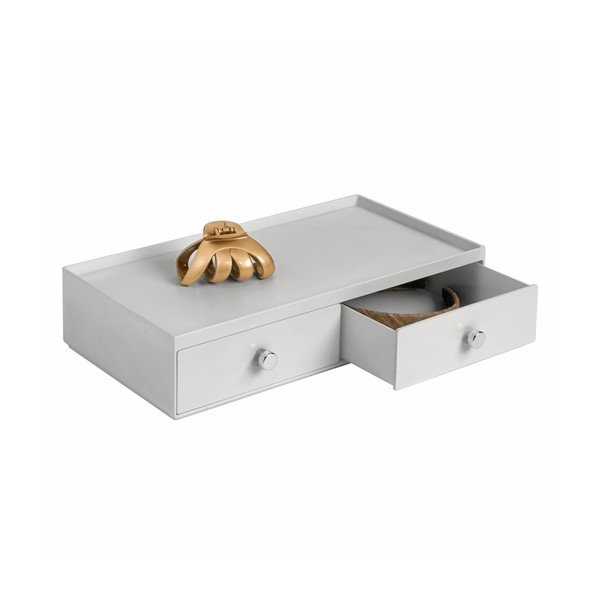 Biały organizer z 2 szufladami InterDesign Desk-image-1