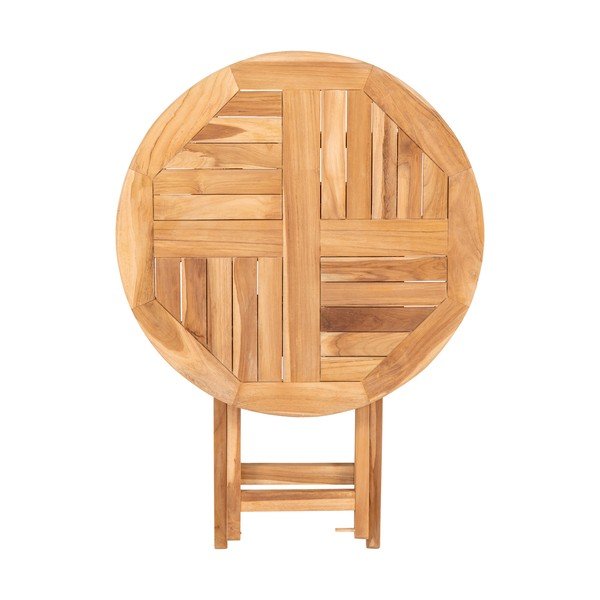 Stół ogrodowy z drewna tekowego Bonami Essentials Oviedo, ø 70 cm-image-4