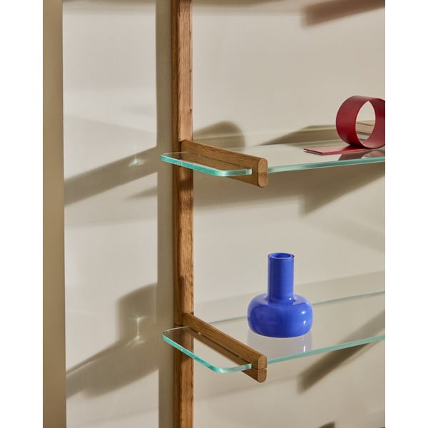 Szklany modułowy system półek w naturalnym kolorze 110x202x30,5 cm Sitra – Kave Home-image-2