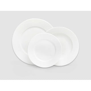 18-częściowy zestaw białych talerzy z porcelany Bonami Essentials Imperio