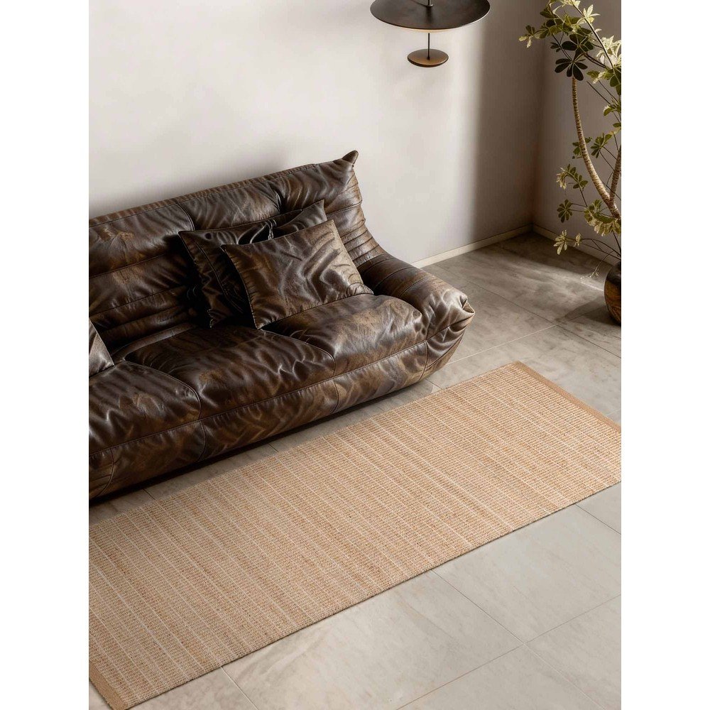 Chodnik z mieszanki juty dwustronny/tkany ręcznie w naturalnym kolorze 80x300 cm Birka – Villeroy&Boch (zdjęcie 5)