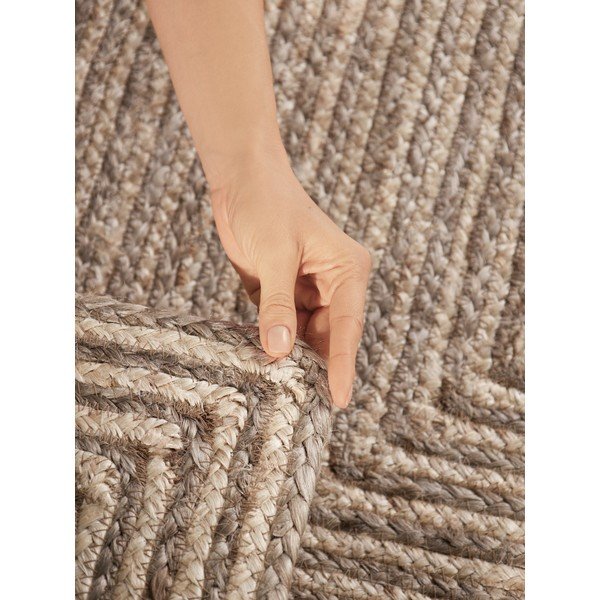 Dywan z juty dwustronny/tkany ręcznie w jasnym naturalnym kolorze/w ciemnym naturalnym kolorze 160x230 cm Juno – Hanse Home-image-3