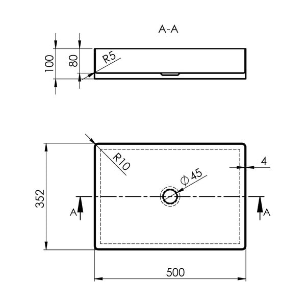 Umywalka ze stali nierdzewnej w kolorze miedzi 50x35 cm Aurum – Sapho-image-2