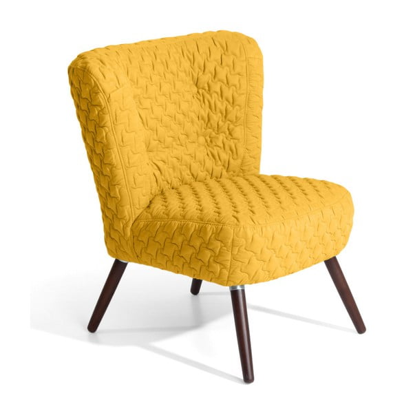 Żółty fotel Max Winzer Neele Structured