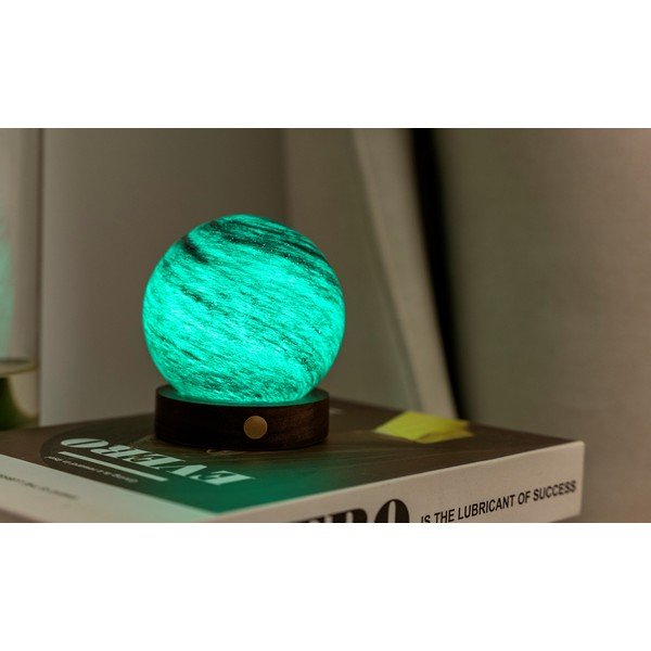 Ciemnobrązowa/w ciemnym naturalnym kolorze dekoracja świetlna na USB ø 8 cm Stellar Ocean – Gingko-image-1