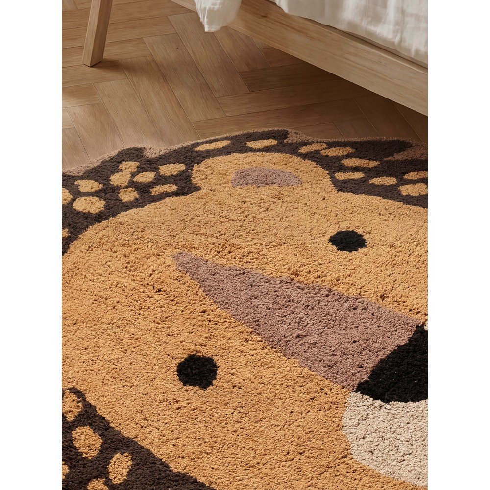 Pomarańczowy/brązowy bawełniany dywan dziecięcy odpowiedni do prania/tkany ręcznie 120x125 cm Snuggle Roary – Hanse Home (zdjęcie 8)
