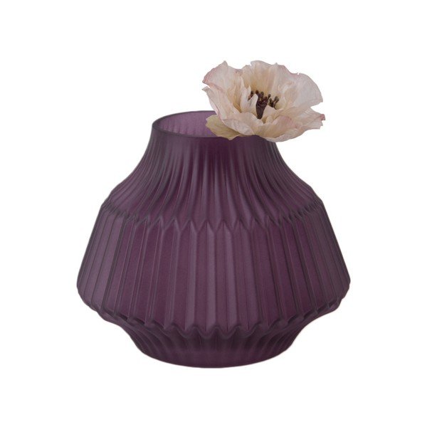 Fioletowy szklany wazon PT LIVING, Ø 16 cm-image-1