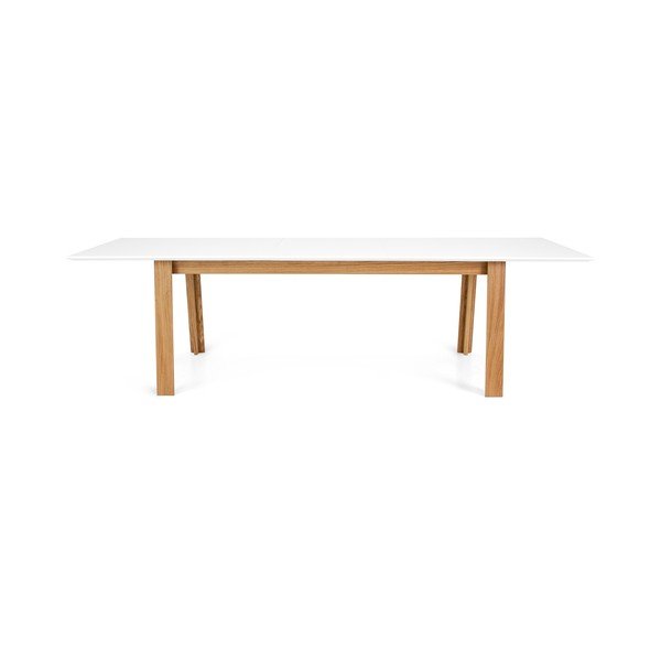 Biały stół rozkładany z nogami z drewna dębowego Tenzo Profil-image-2