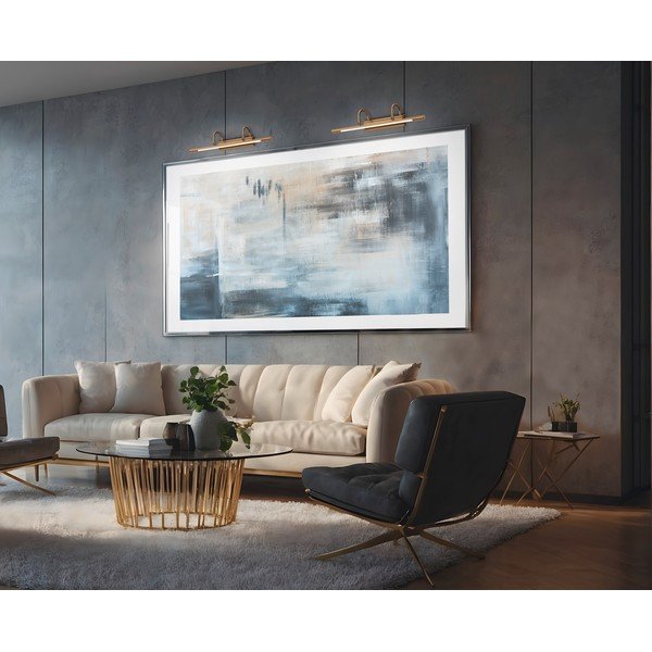 Kinkiet LED w kolorze mosiądzu Cuadro – Trio-image-2