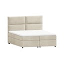 Beżowe łóżko boxspring ze schowkiem 160x200 cm Rico – Ropez