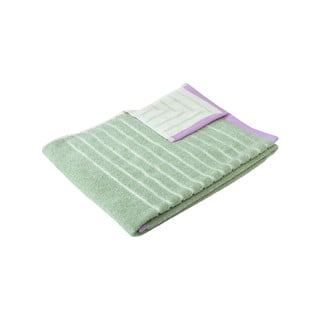 Zielony bawełniany ręcznik Hübsch Dora, 50x100 cm