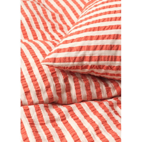 Ceglasto-beżowa pościel jednoosobowa z kory 140x200 cm Bæk&Bølge – JUNA-image-2