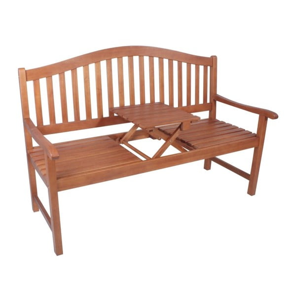 Ławka ogrodowa ze stolikiem z drewna eukaliptusowego Garden Pleasure Phuket-image-3