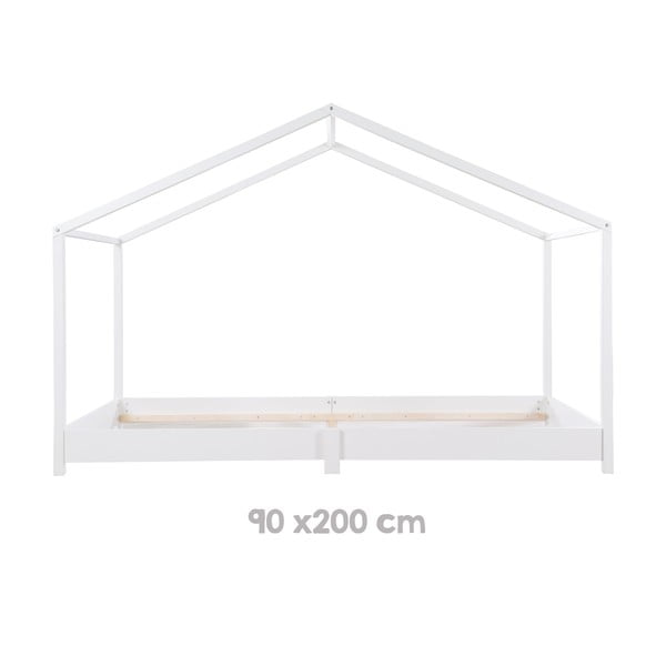 Białe łóżko dziecięce w kształcie domku 90x200 cm Montessori – Roba-image-3