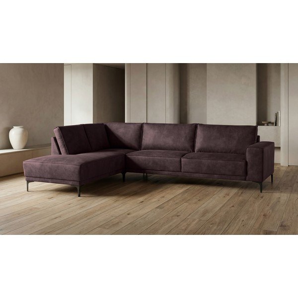 Brązowy narożnik z imitacji skóry (lewostronny) Copenhagen – Scandic-image-4