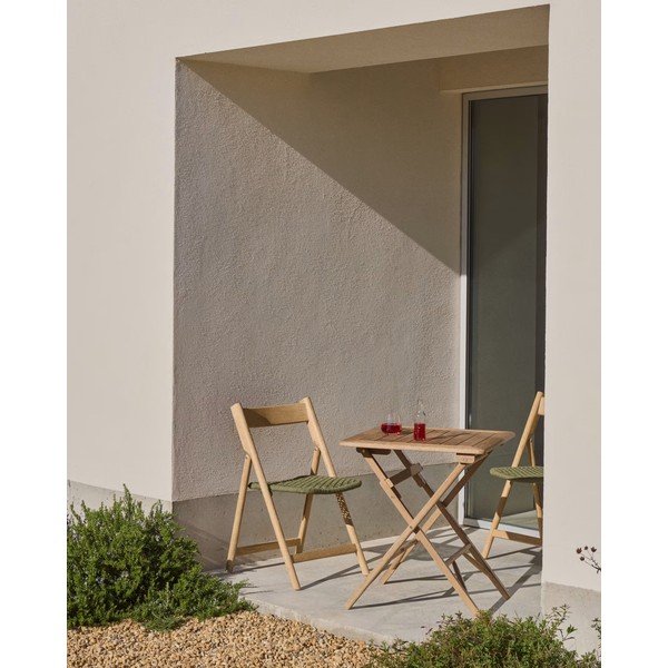 Zielone drewniane krzesło ogrodowe Dandara – Kave Home-image-3