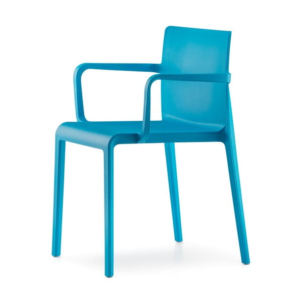 Niebieskie krzesło z podłokietnikami Pedrali Volt